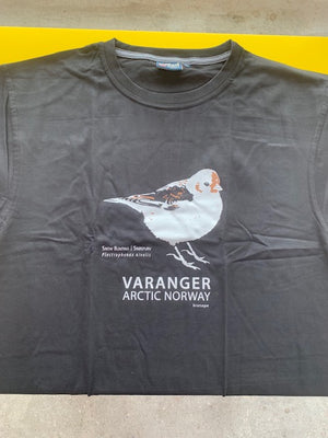 Snow bunting black Varanger arctic Norway T-shirt